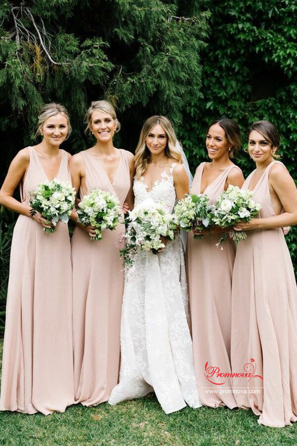 light pink bridesmaid dresses